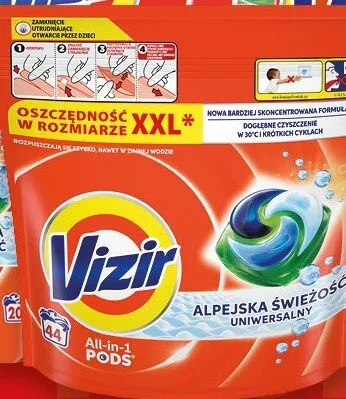Kapsułki do prania Vizir All-in-1 Pods Alpejska Świeżość promocja w Kaufland