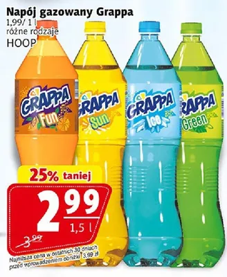 Napój gazowany grappa różne rodzaje promocja w Prim Market