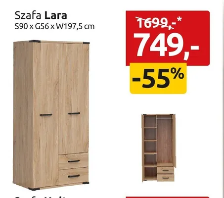 Szafa Lara promocja w Black Red White
