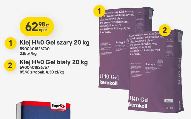 Klej H40 Gel Kerakoll promocja w Castorama