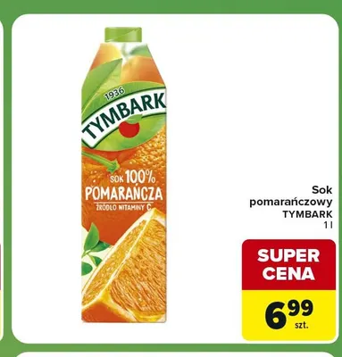 Sok pomarańczowy Tymbark promocja w Carrefour Express