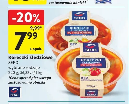 Koreczki śledziowe Seko promocja w Intermarche