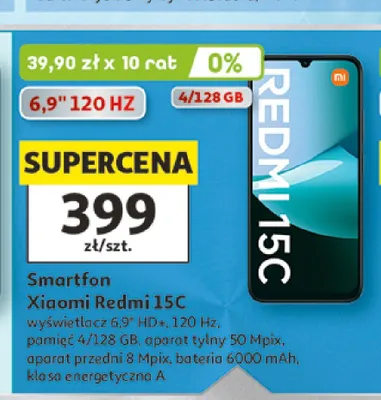 Smartfon Xiaomi Redmi 15C promocja w Auchan