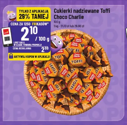 Cukierki nadziewane toffi Choco Charlie promocja w POLOmarket