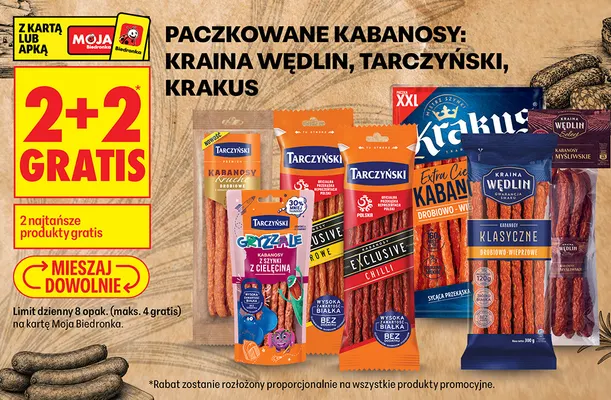 Kabanosy Exclusive wieprzowe Tarczyński promocja w Biedronka