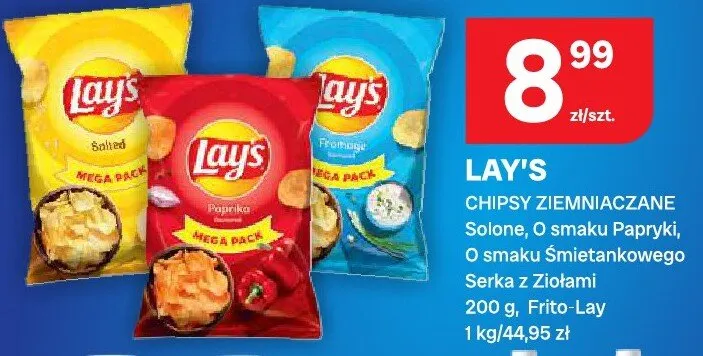 Chipsy ziemniaczane Solone, O smaku Papryki, O smaku Śmietankowego Serka z Ziołami promocja w Chorten