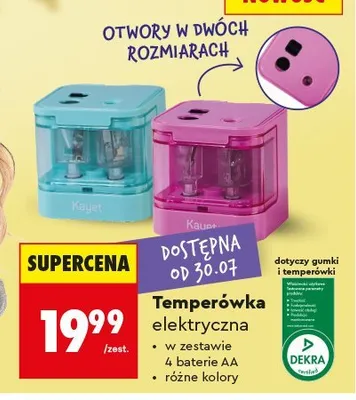 Temperówka elektryczna Kayet promocja w Biedronka