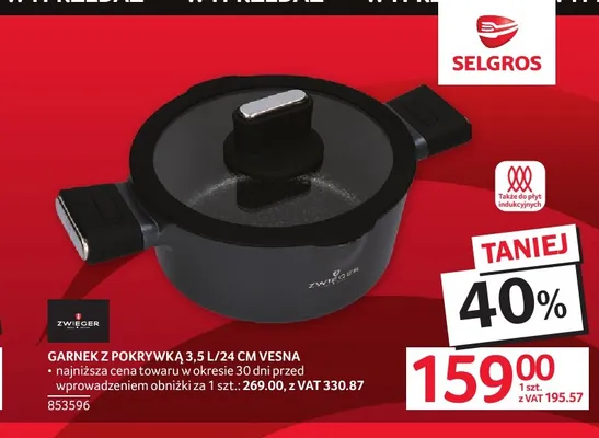 Garnek z pokrywką Zwieger Vesna 3,5 l promocja w Selgros