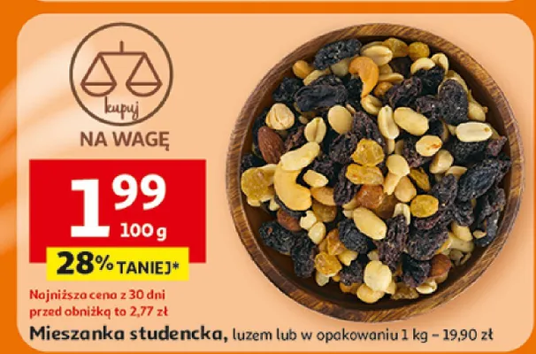 Mieszanka studencka, luzem lub w opakowaniu promocja w Auchan