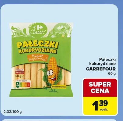 Pałeczki kukurydziane Carrefour promocja w Carrefour Market