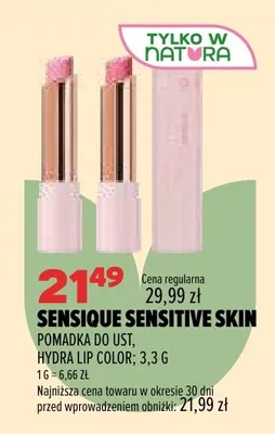 Pomadka do ust Hydra Lip Color Sensique Sensitive Skin promocja w Drogerie Natura