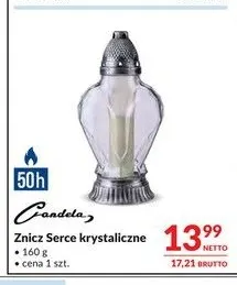 Znicz Serce krystaliczne Candela promocja w Makro