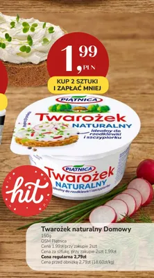 Twarożek naturalny Domowy Piątnica promocja w Market Point