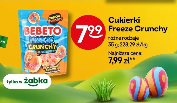 Cukierki Freeze Crunchy różne rodzaje promocja w Żabka