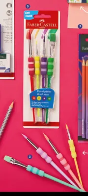 Pędzelki Faber-Castell klasyczne 4-pak promocja w Biedronka