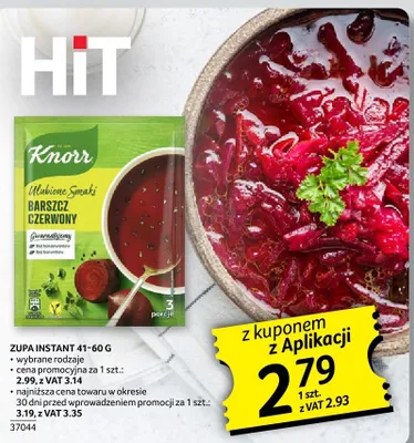 Zupa instant 41-60g Knorr promocja w Selgros