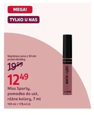 Pomadka do ust Miss Sporty promocja w Rossmann