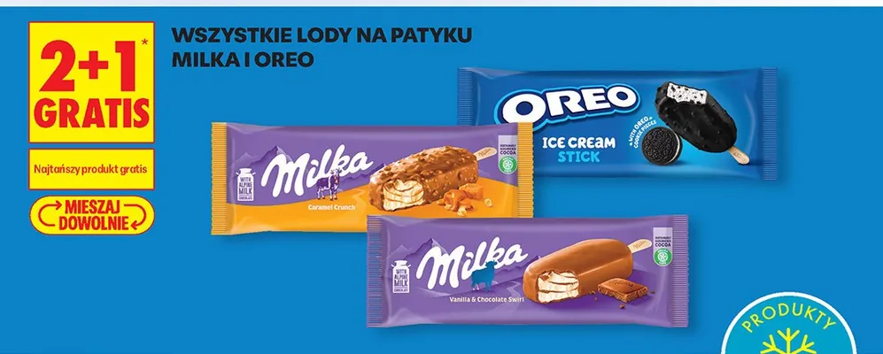 Lody na patyku Milka Caramel Crunch promocja w Biedronka