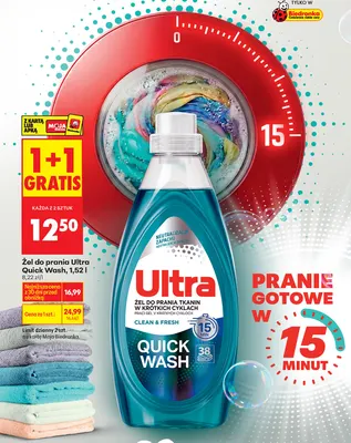 Żel do prania Ultra Quick Wash promocja w Biedronka