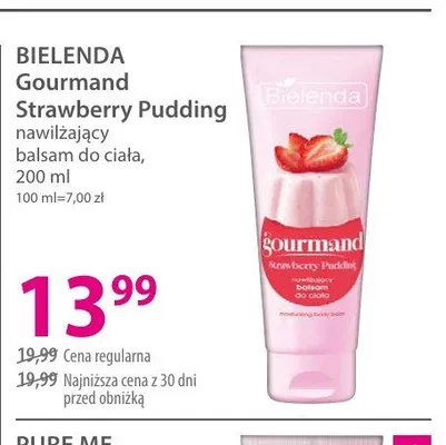 Nawilżający balsam do ciała Bielenda Gourmand Strawberry Pudding promocja w Hebe