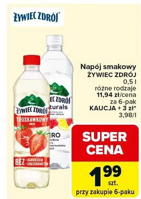 Napój smakowy różne rodzaje promocja w Carrefour
