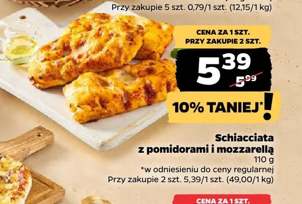 Schiacciata z pomidorami i mozzarellą promocja w Netto