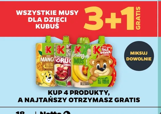Musy dla dzieci Kubuś promocja w Netto