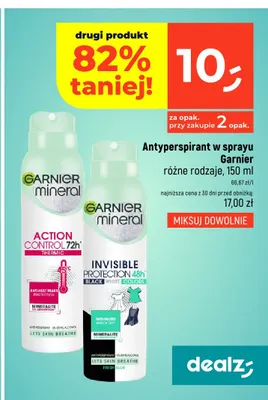 Antyperspirant w sprayu Garnier Mineral Action Control 72h Thermic promocja w Dealz