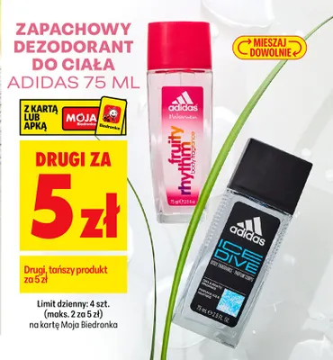 Zapachowy dezodorant do ciała Adidas promocja w Biedronka
