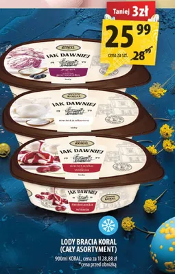 Lody Bracia Koral (cały asortyment) promocja w Arhelan