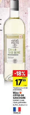 Wino côtes de gascogne expert club promocja w Intermarche