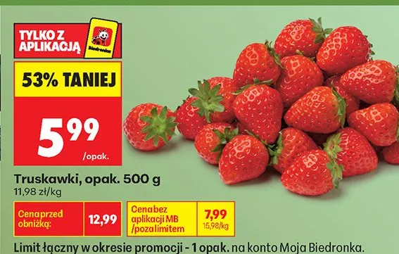 Truskawki promocja w Biedronka