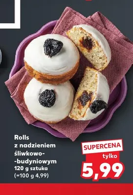 Rolls z nadzieniem śliwkowo-budyniowym promocja w Kaufland