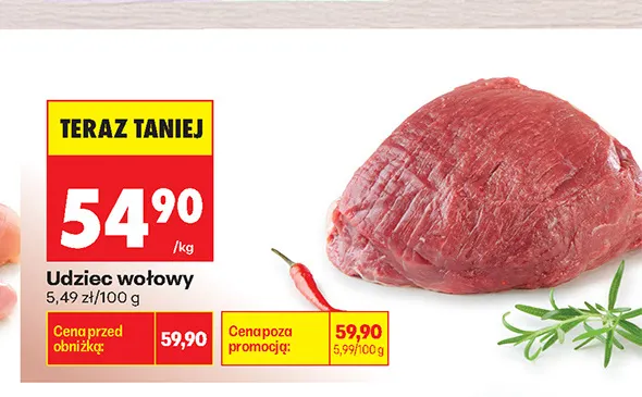 Udziec wołowy promocja w Biedronka