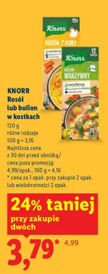 Rosół w kostkach Knorr promocja w Lidl