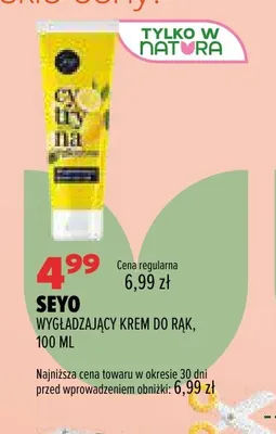 Wygładzający krem do rąk Seyo promocja w Drogerie Natura