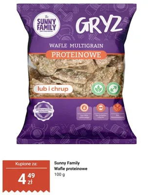 Wafle proteinowe Sunny Family promocja w Dino
