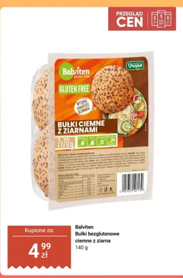 Bułki bezglutenowe ciemne z ziarna promocja w Dino