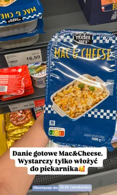 Danie gotowe Mac & Cheese Trader Joe's promocja w Aldi
