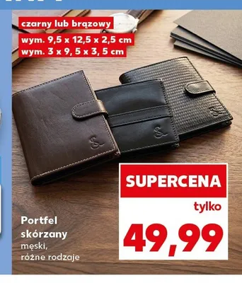 Portfel skórzany męski promocja w Kaufland