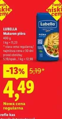 Makaron pióra Lubella promocja w Lidl