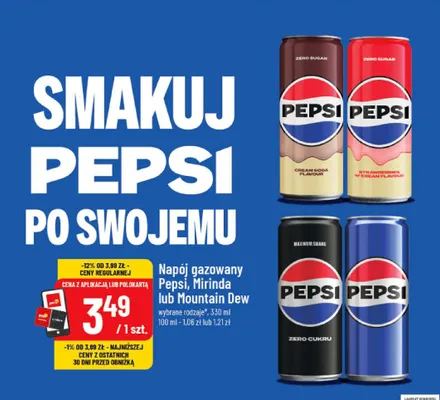 Napój gazowany Pepsi Zero Cukru promocja w POLOmarket