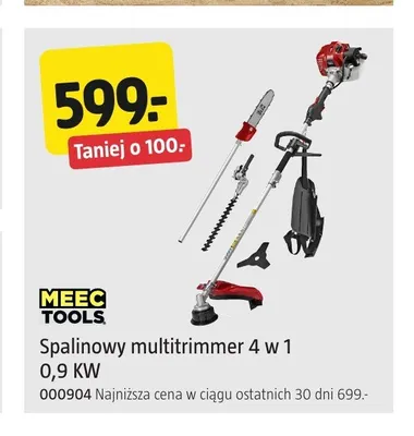Multitrimmer spalinowy MEEC TOOLS 4 w 1 promocja w Jula