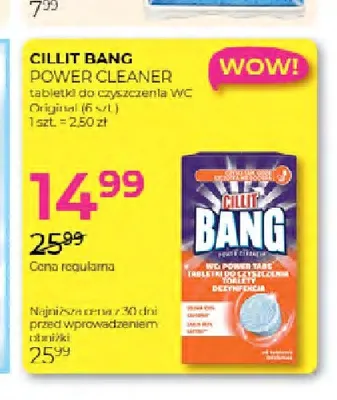 Tabletki do czyszczenia WC Power Cleaner Original Cillit Bang promocja w Drogerie Jawa