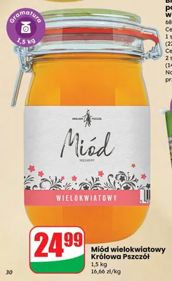 Miód wielokwiatowy promocja w Dino
