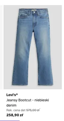 Jeansy damskie Levi's Bootcut niebieski denim promocja w Lounge by Zalando