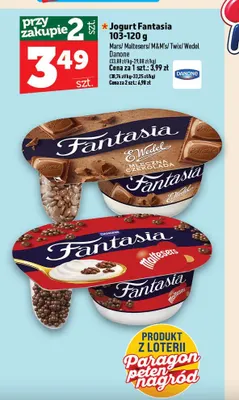 Jogurt Fantasia Mars Danone promocja w TOPAZ