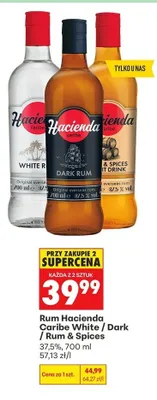 Rum Hacienda Caribe White promocja w Biedronka