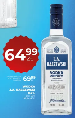 Wódka Monopolowa J.A. Baczewski promocja w Duży Ben