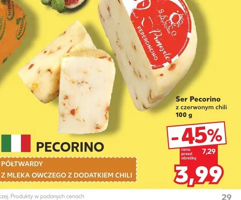 Ser Pecorino z czerwonym chili promocja w Kaufland